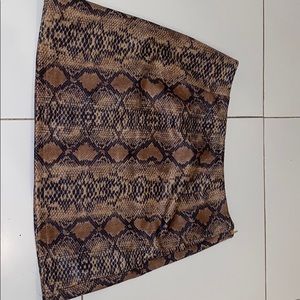 snake print skirt